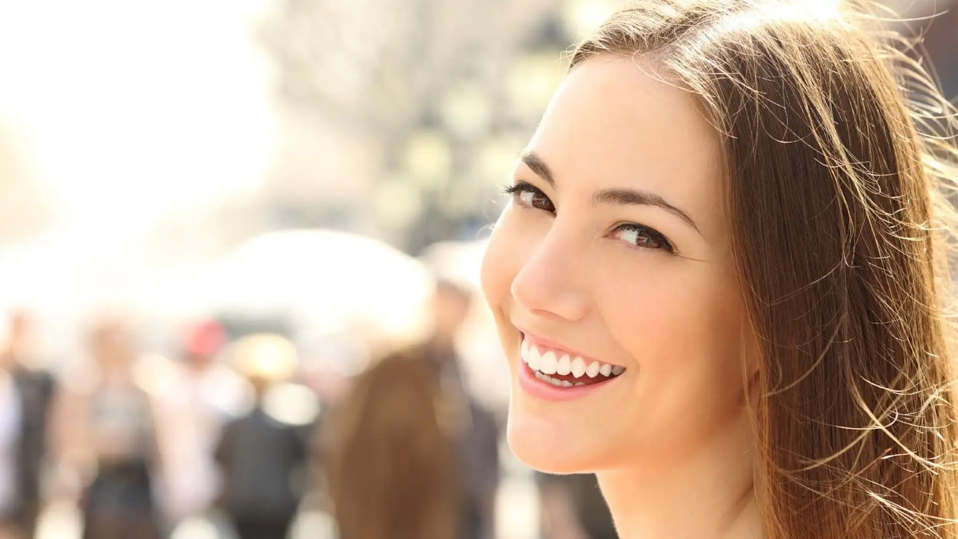 Woman smiling