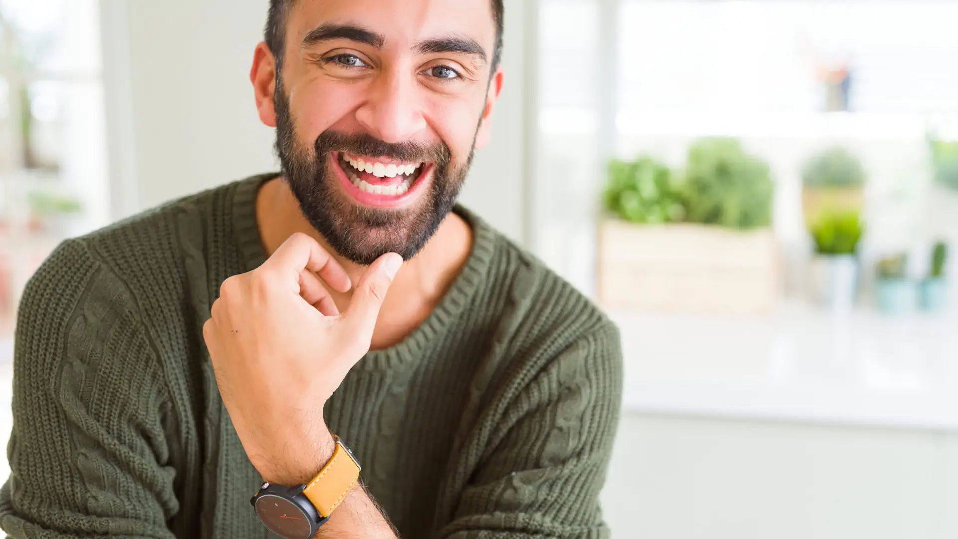 Man smiling